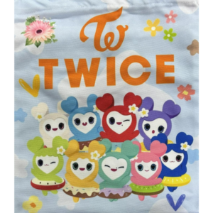 Tote Bags Twice letras naranjas